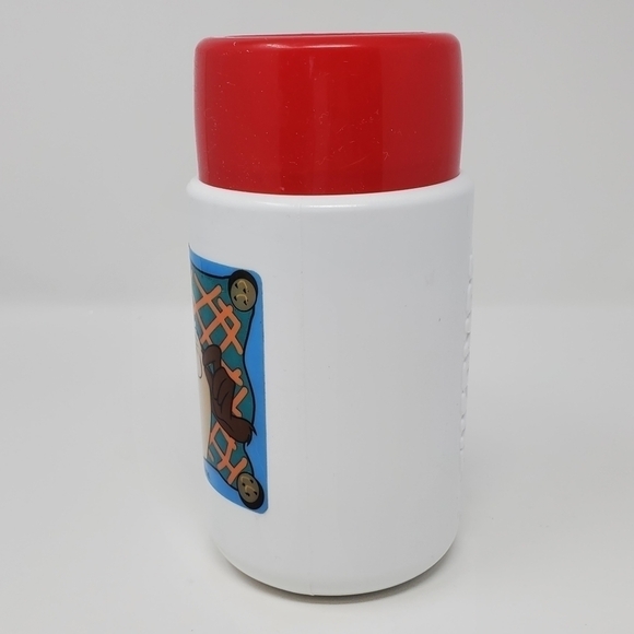 VINTAGE 1997 WARNER BROS TASMANIAN DEVIL WHITE THERMOS LOONEY TUNES CARTOONS - Picture 11 of 12